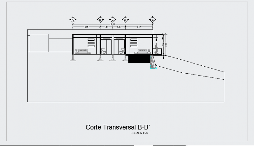 Section type - A plan design drawing for modern house design