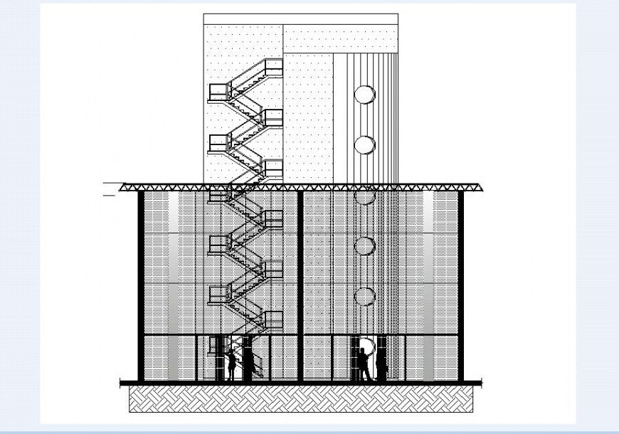 Section view of airport in auto cad file