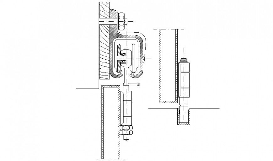 Sectional blocks details drawing in autocad software