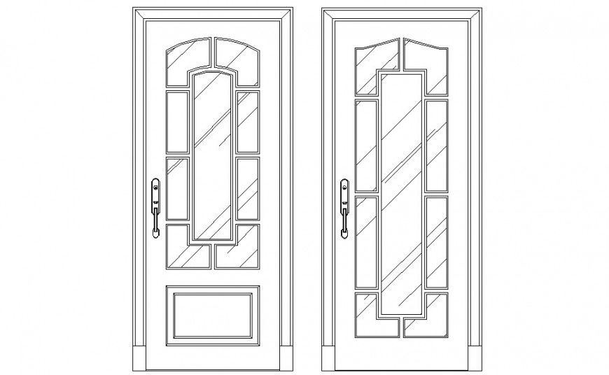 Sectional detail of a dining table design dwg file
