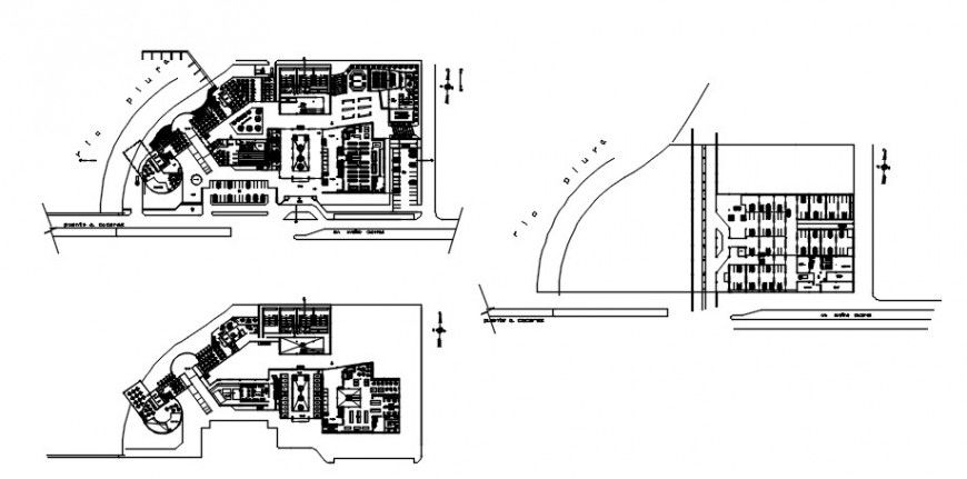 Sectional detail of a plan of building model