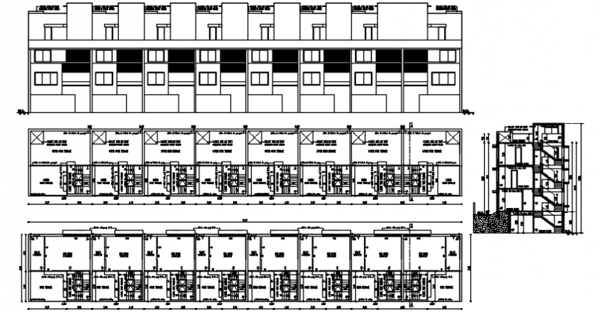 Sectional detail of a villa view model