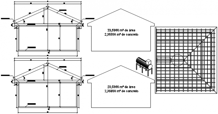 Sectional detail of house