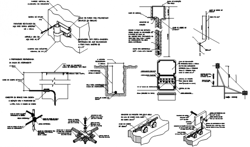 Sectional detail of installation and structure