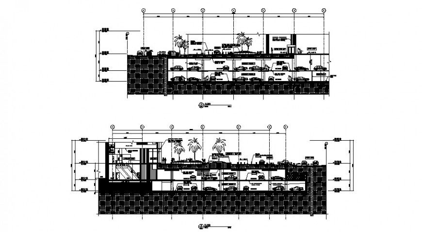 CAD Model of Road Pavement and Basement Parking Plan