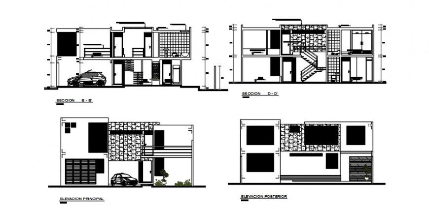 Sectional drawings details of building autocad software file