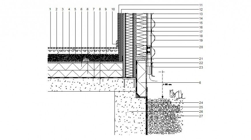 Sectional drawings details of structural units 2d view autocad software file
