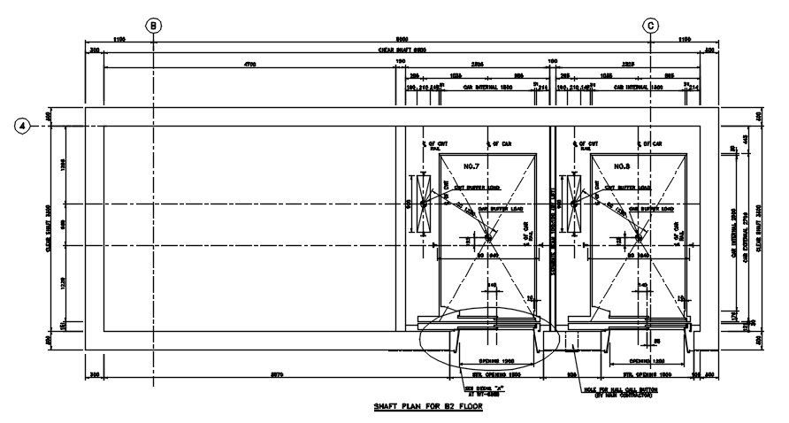 section details of the Shaft plan are given in this 2D CAD DWG drawing. Download the AutoCAD 2D DWG file.