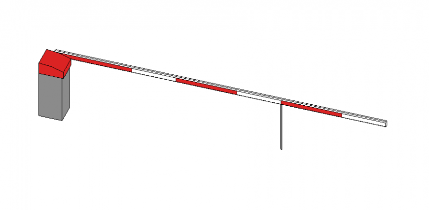 Security electric sensor gate 3d design cad drawing details dwg file
