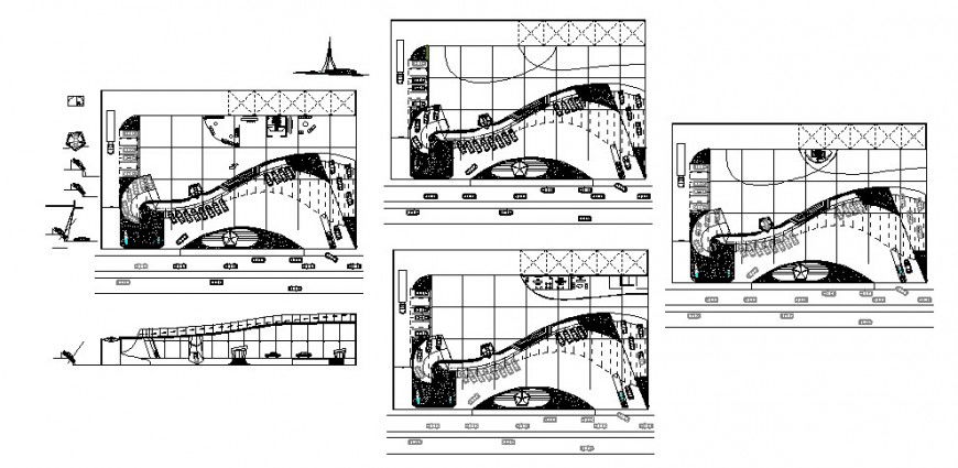Self drive agency store section and plan cad drawing details dwg file