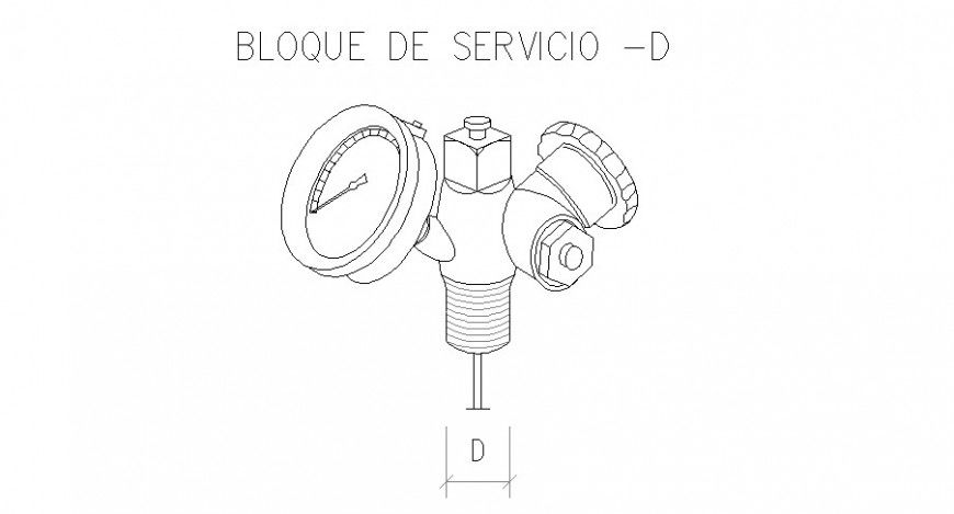 Service constructive block cad drawing details dwg file