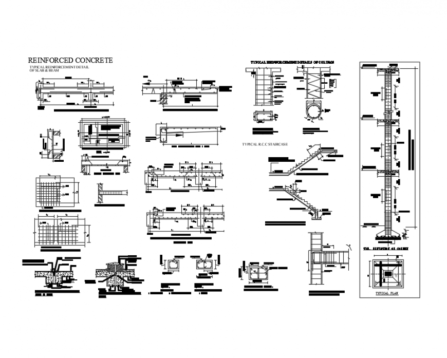 RCC Structural Details for Beams, Columns, and Staircases