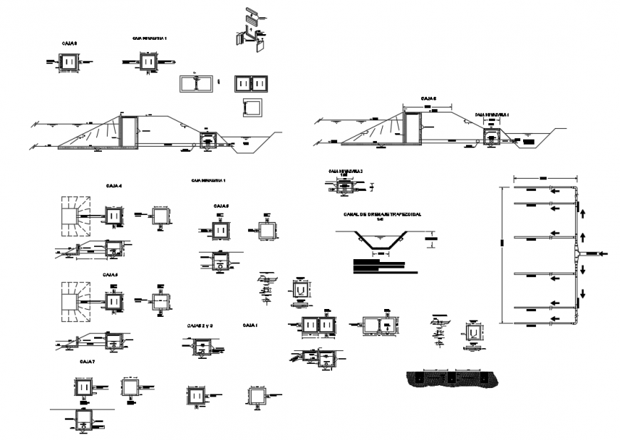 Sewer definitive designs of the ayapure sanitary sewer system details dwg file