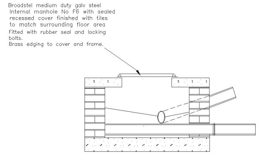 Sewer system detail 2d drawing in this autocad file