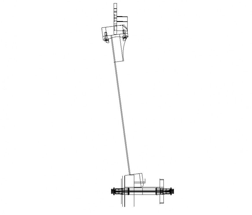 Shaft detail 2d view CAD blocks layout file in autocad format