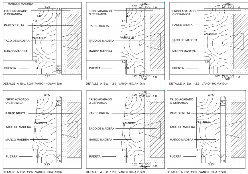 Shaft wall door frames detail drawing in dwg file.