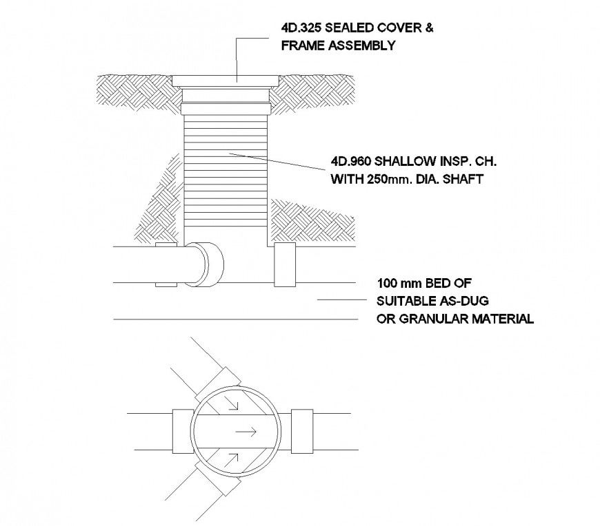 Shallow inspection chamber autocad file