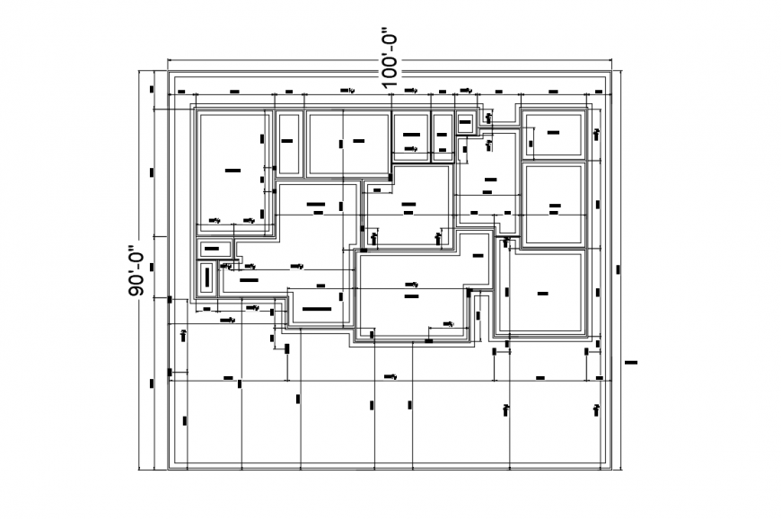 Shan house distribution plan with dimensions drawing details dwg file