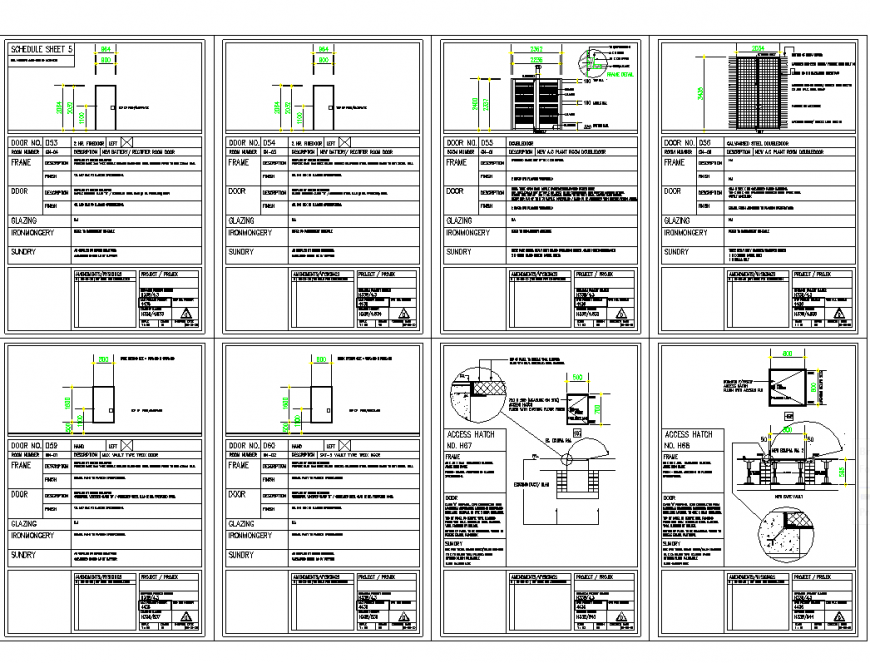 Shed Door 6 Industrial plan layout file