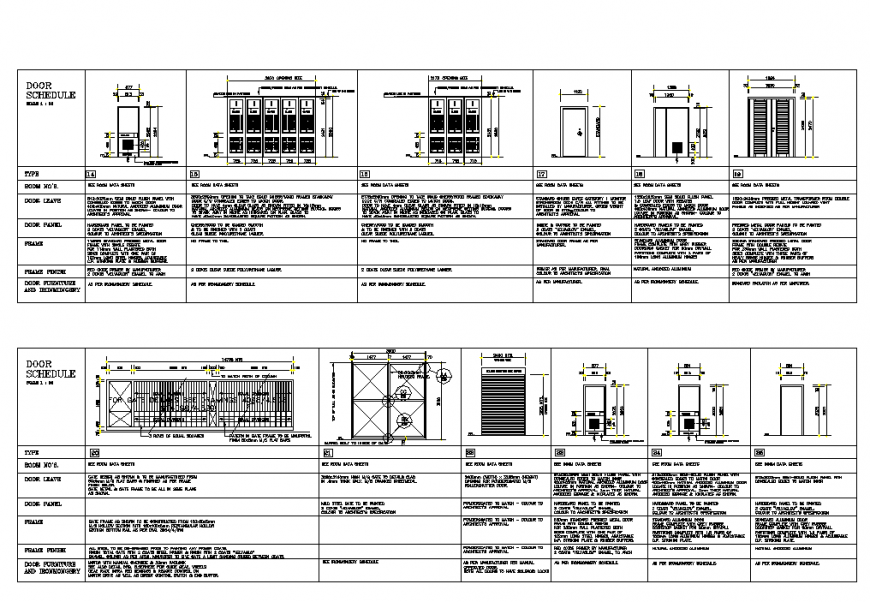 Shed Door 7 Industrial plan auotcad file