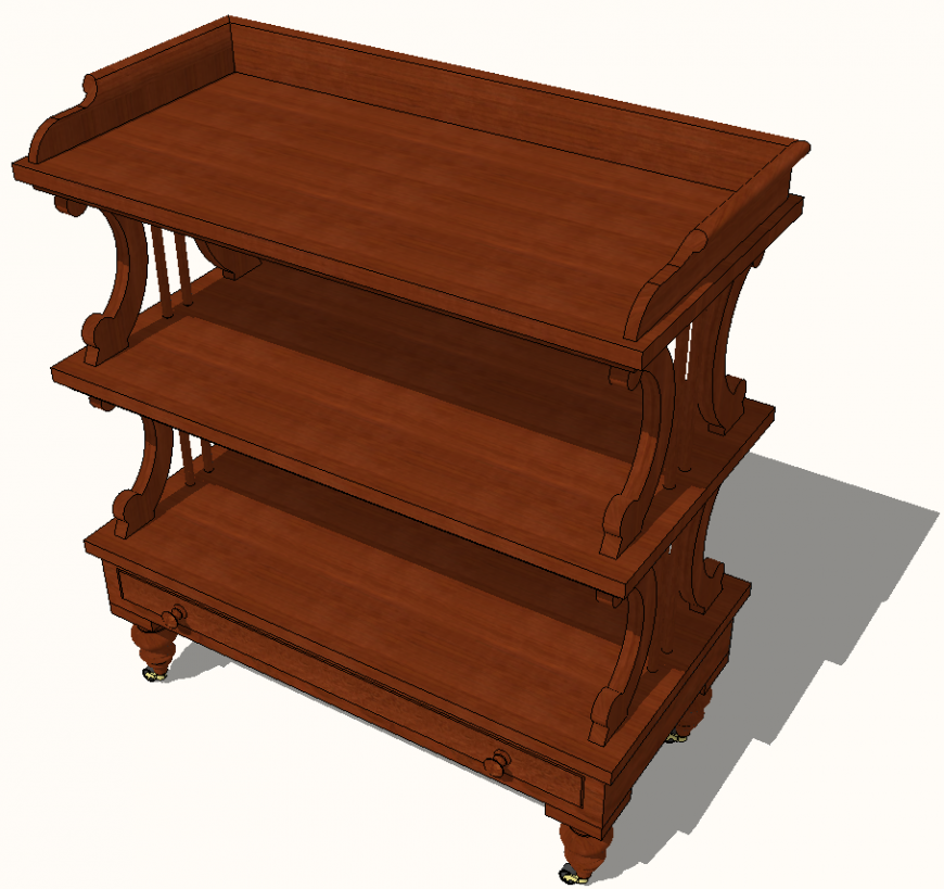 Shelf plan with detail dwg file.