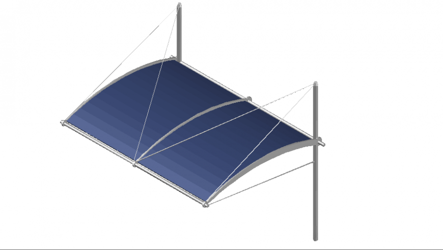 Shelter 3d design cad drawing details dwg file