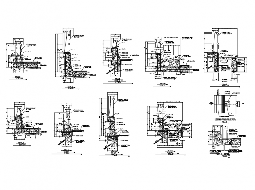 Shelving on stand alley or super constructive structure details dwg file