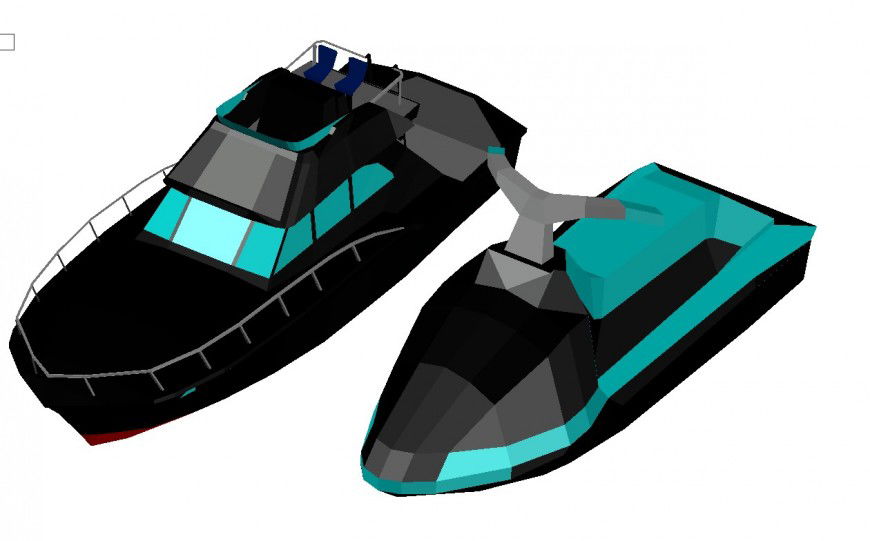 Ship 3 d modal detail dwg file