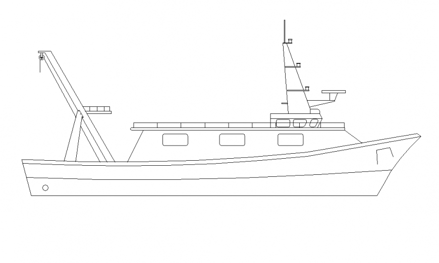 Ship detail elevation CAD blocks layout autocad file