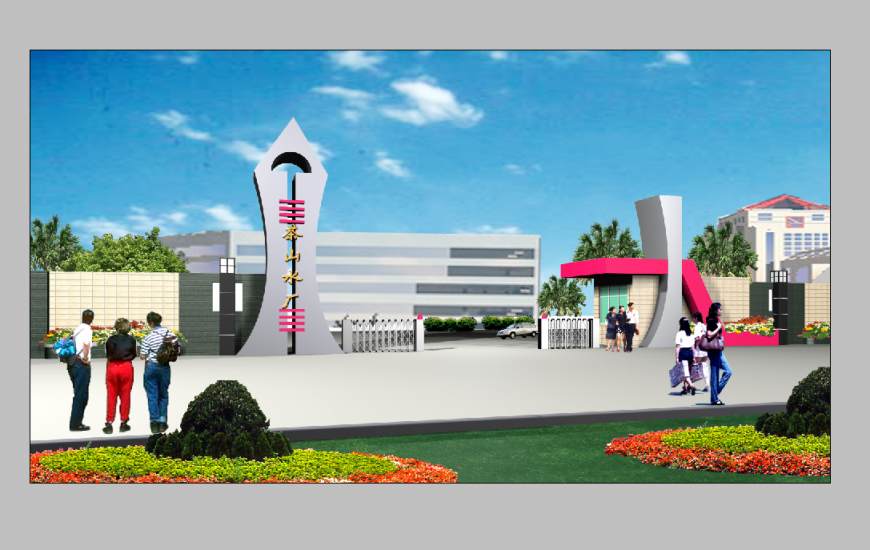 Shopping area detail 3d model elevation Photo shop file