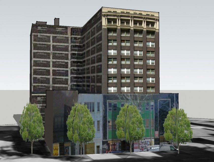 Shopping building in sketch up file