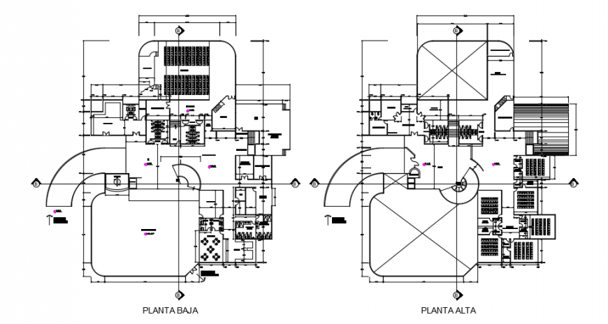Shopping center-business dwg file