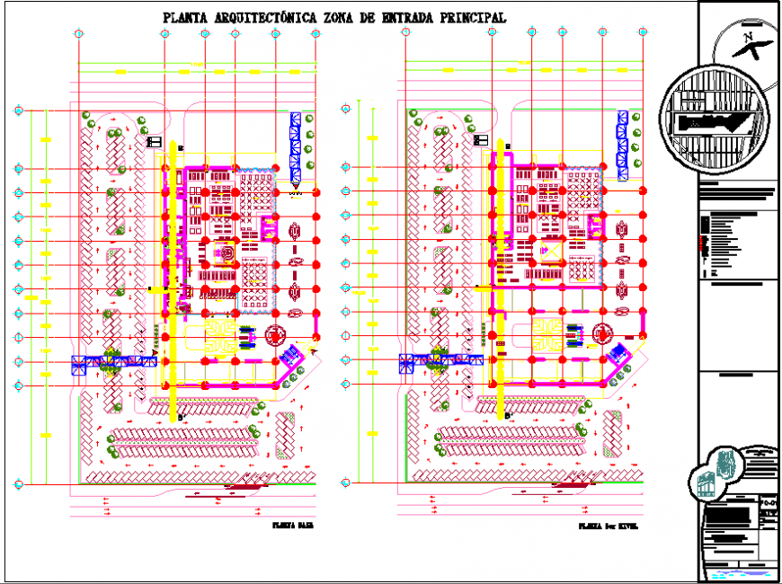 Shopping center and store drawing in dwg file.