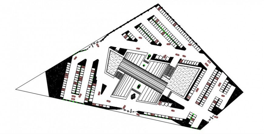 Shopping center building units drawing dwg autocad file
