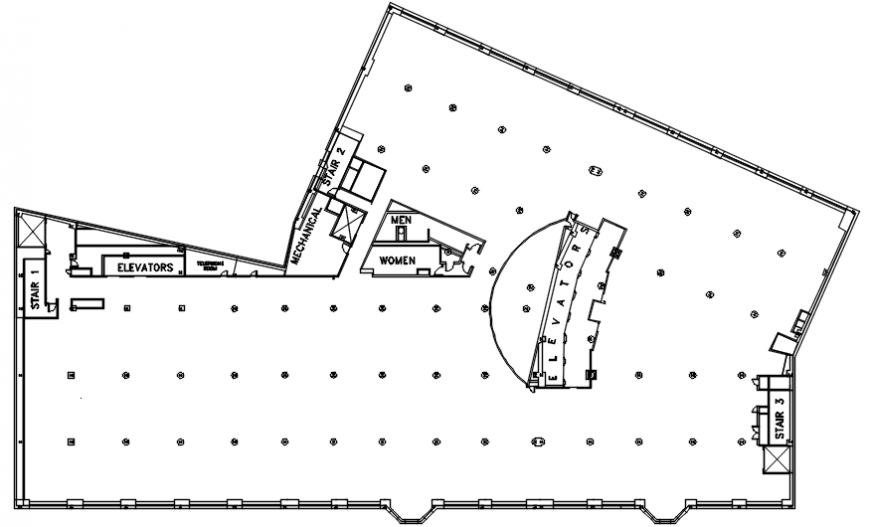 Shopping center complex layout plan cad drawing details dwg file