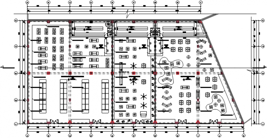 Shopping center floor architecture layout plan cad drawing details dwg file