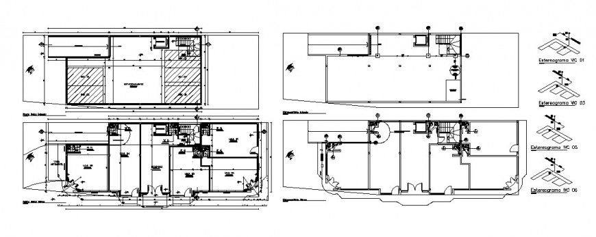Shopping Center Floor Plan & Sanitary CAD DWG File