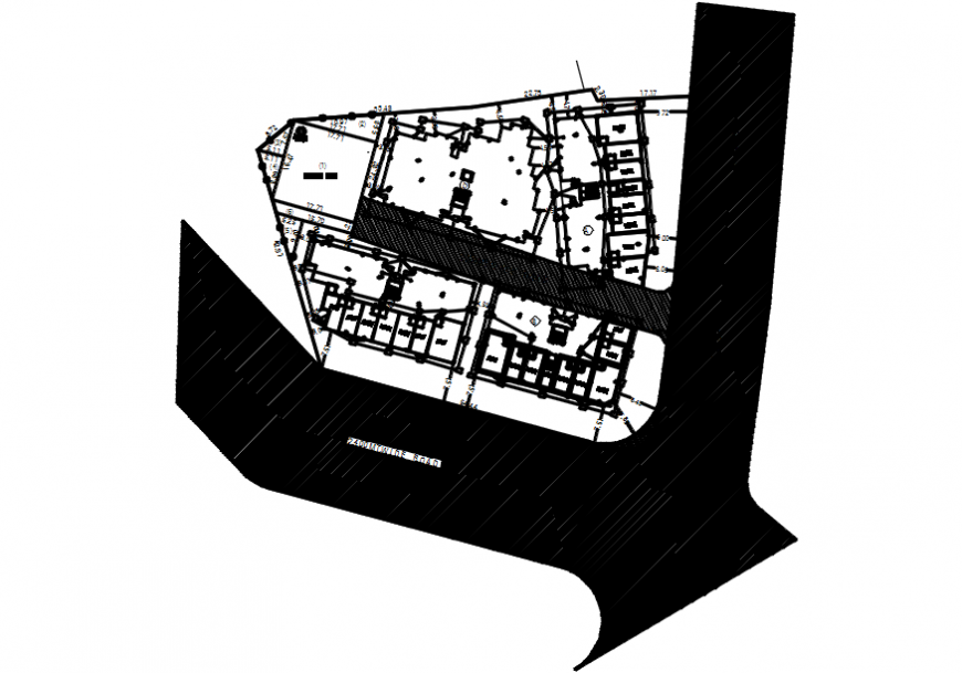 Shopping center site layout plan cad drawing details dwg file