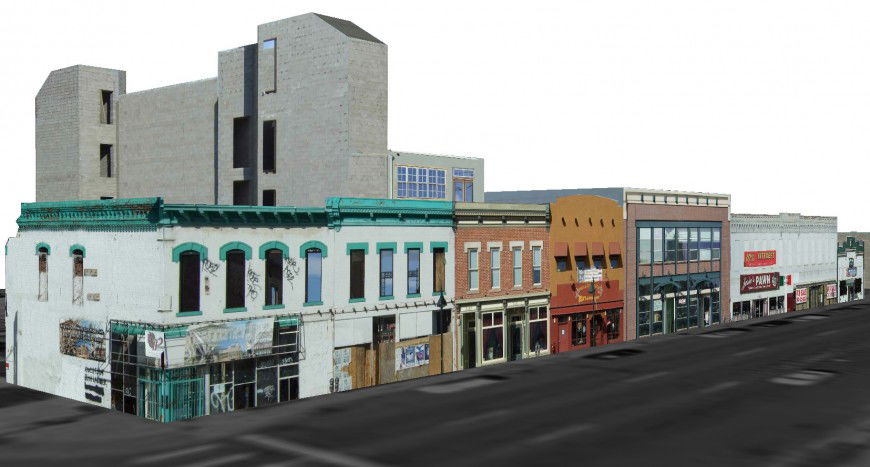 Shopping Centre 3d view in sketch up file