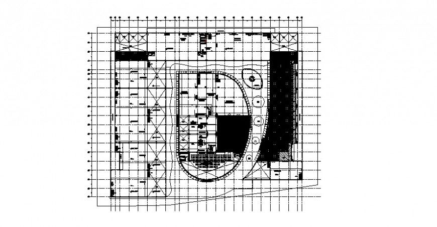Shopping Centre plan in AutoCAD software
