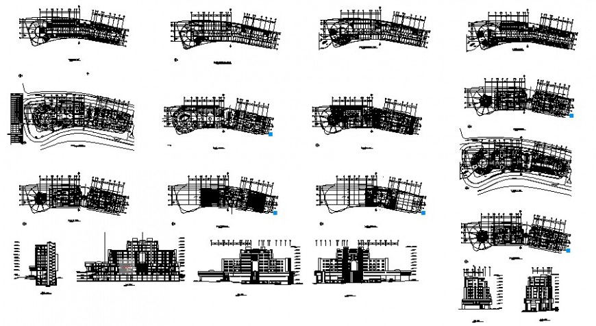 Shopping Centre with its office floor plan in auto cad