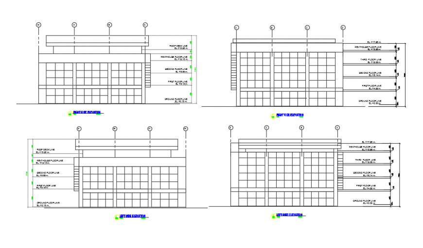 Shopping Complex Building Elevation design