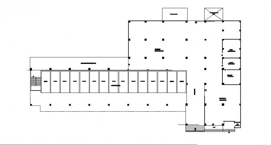 Shopping complex ground floor plan cad drawing details dwg file