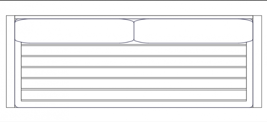 Shopping mall bench top view plan