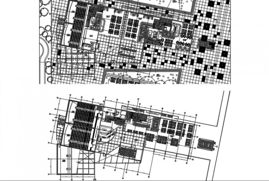 Shopping mall building structure detail Dwg file in Autocad