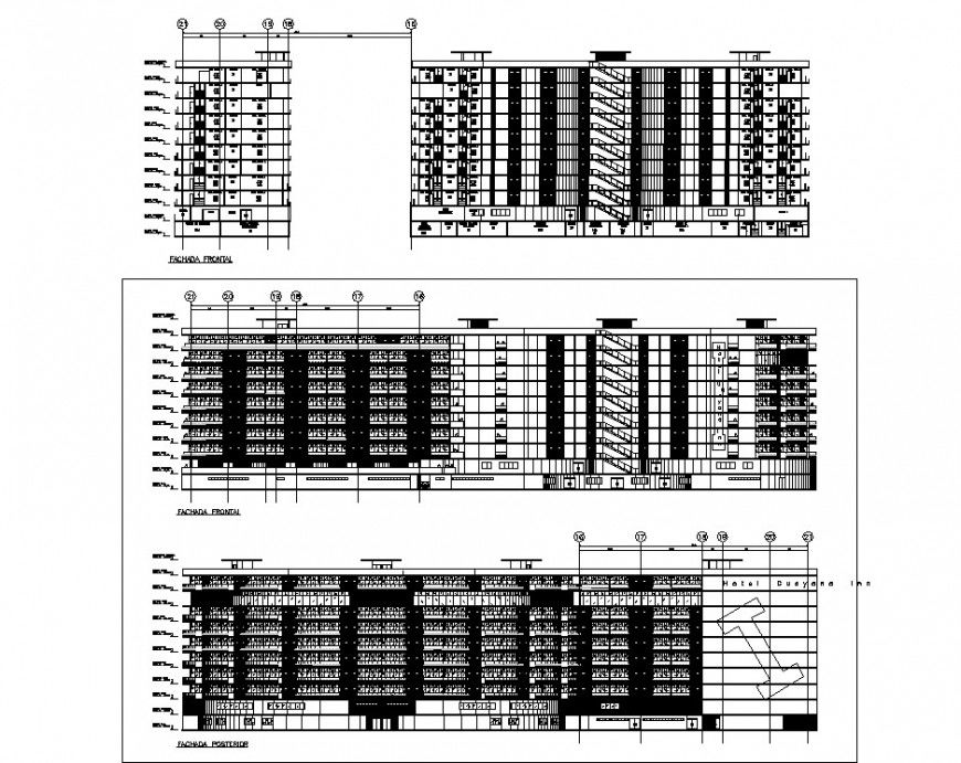 Shopping mall elevation detail autocad file