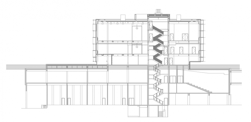Shopping mall elevation detail drawing in dwg AutoCAD file.