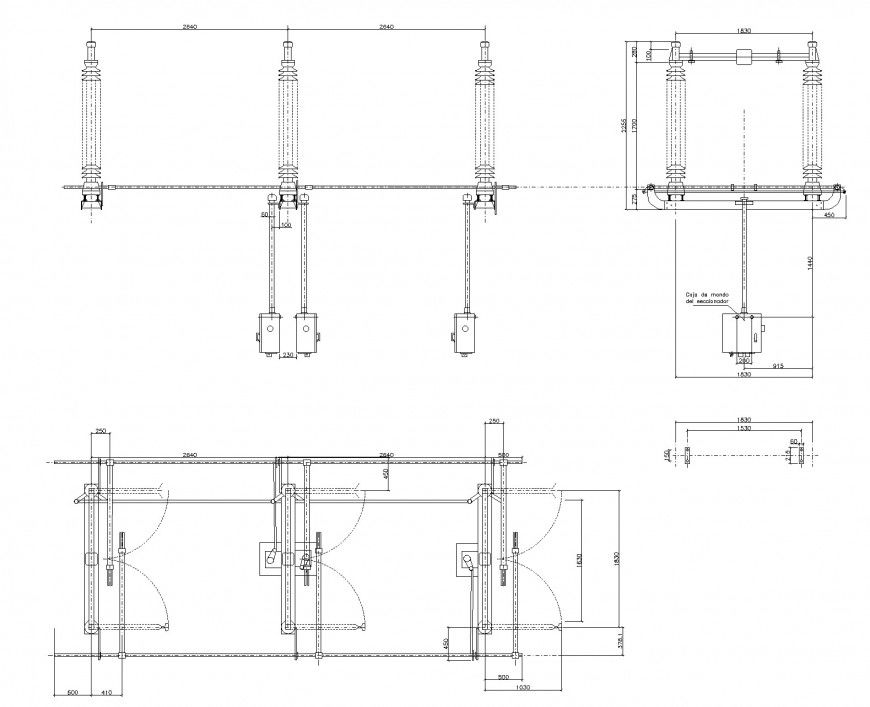 Shopping mall plan and section layout file