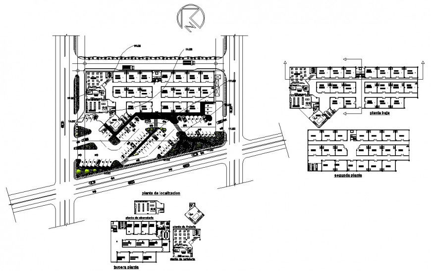 Shopping mall planning detail dwg file
