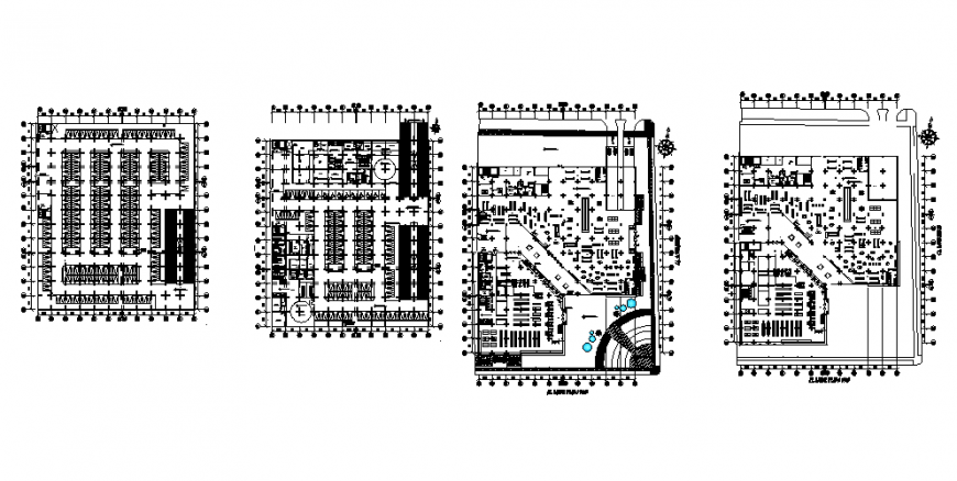 Shopping mall sector planning autocad file